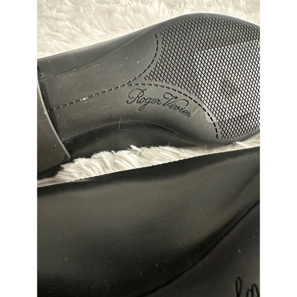 Roger Vivier Gommettine Ball‎ Black leather ballet flat Shoes 35 - Picture 8 of 10